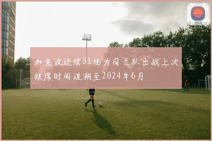 加克波连续31场为荷兰队出战上次缺席时间追溯至2024年6月