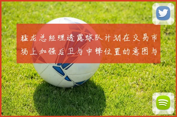 猛龙总经理透露球队计划在交易市场上加强后卫与中锋位置的意图与目标